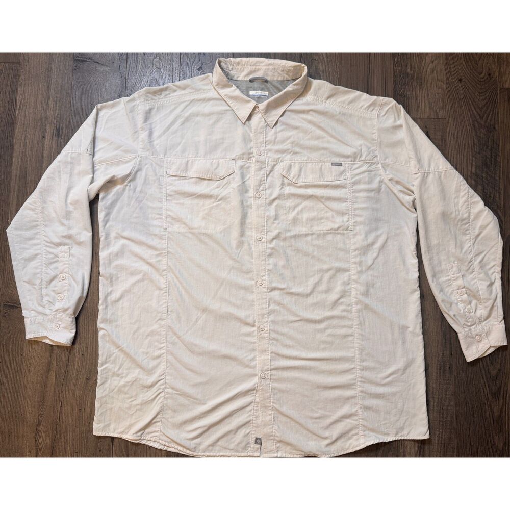 Columbia Silver Ridge Omni-Shade Hiking Shirt Mens 4XT White